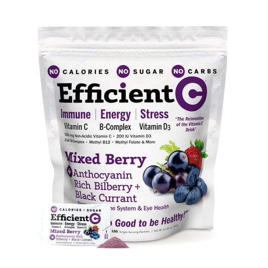 Andrew Lessman Efficient C Mixed Berry bottle pour supports easy daily immunity.