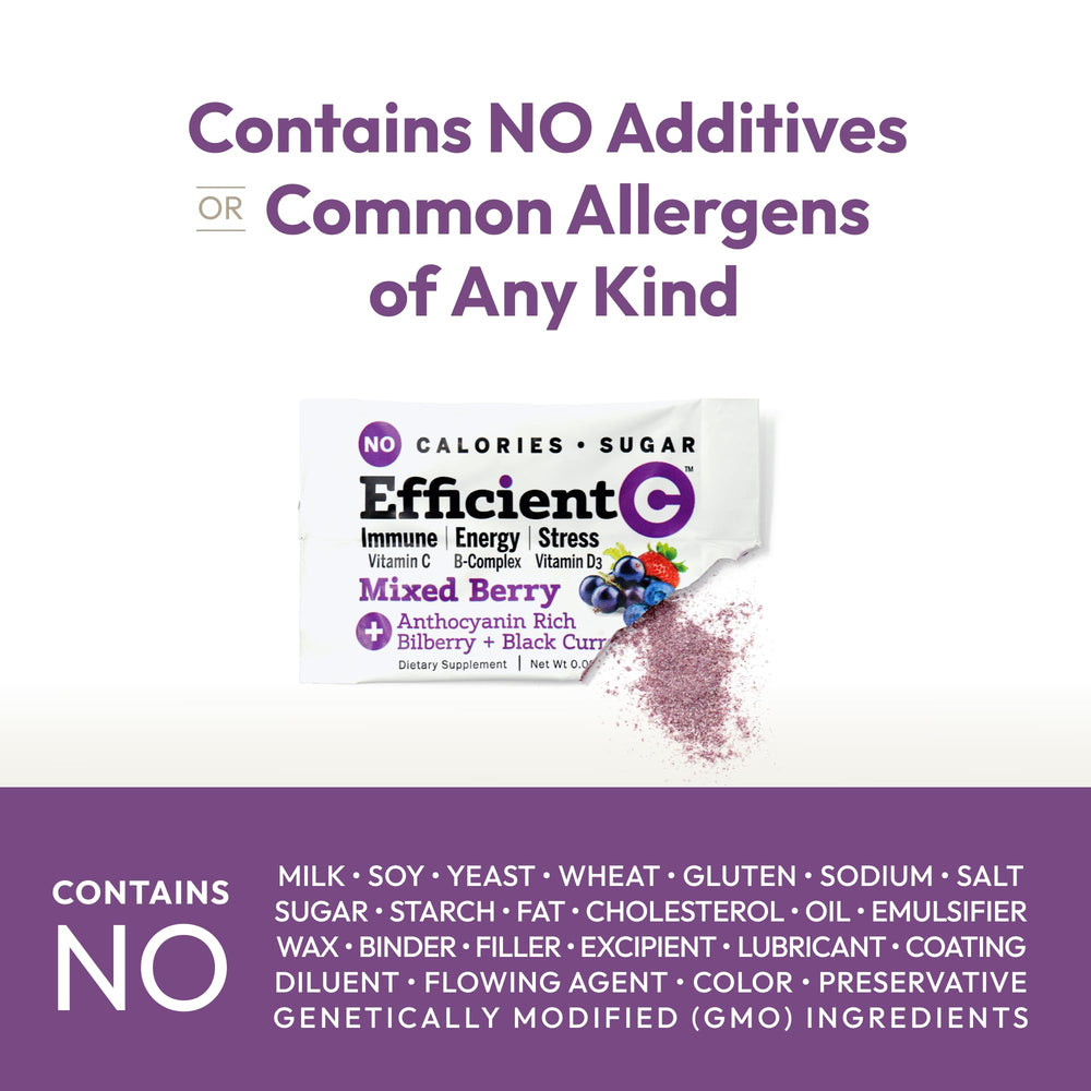 Andrew Lessman Efficient C Mixed Berry packaging box conveys eco-friendly production and recyclable packaging.