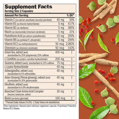 Andrew Lessman Energy and Fat Metabolism Factors capsules close-up highlighting high-purity ingredients.