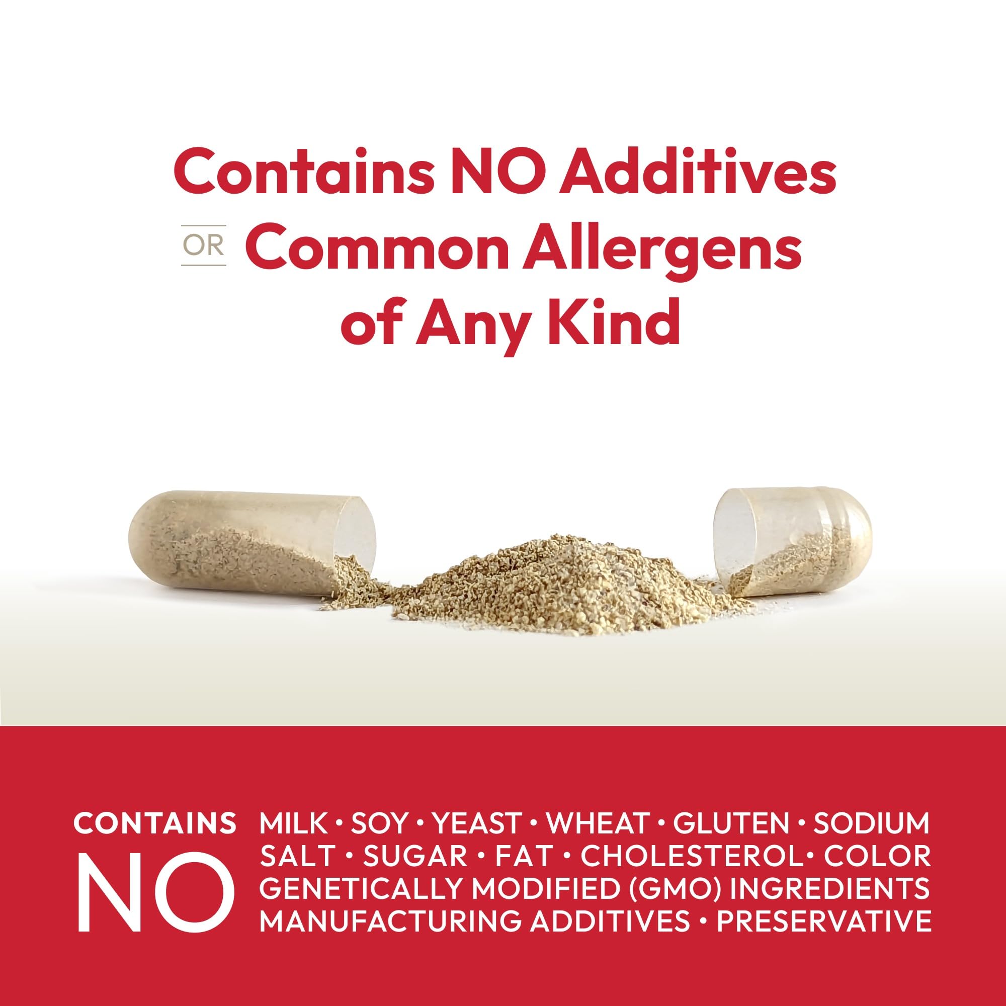 Capsules poured into hand illustrating small, gentle design