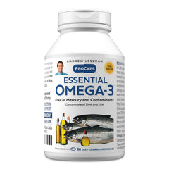 ANDREW LESSMAN Essential Omega-3 Unflavored bottle with ultra-pure high-potency oil for daily wellness