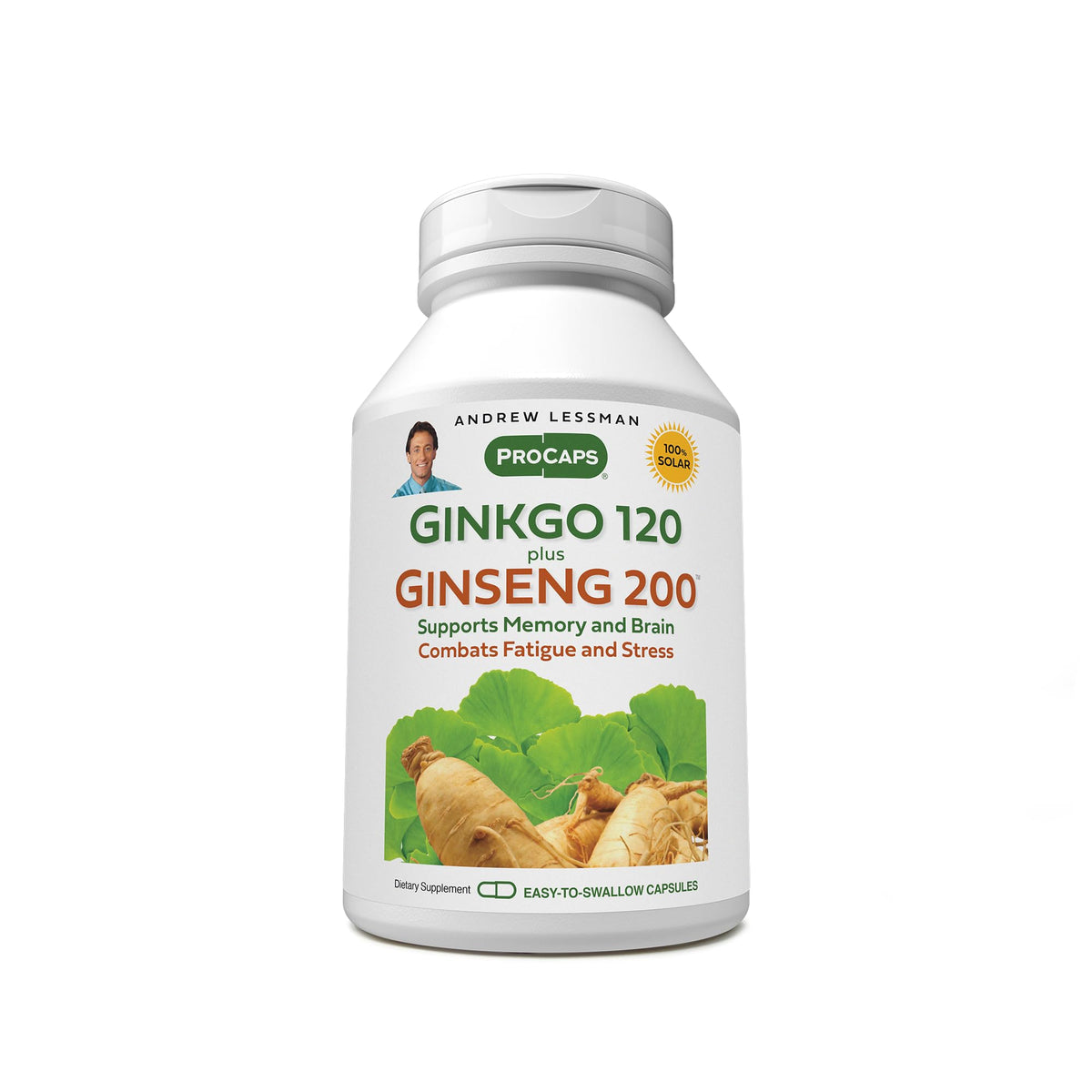 Andrew Lessman Ginkgo 120 Plus Ginseng bottle for daily brain support