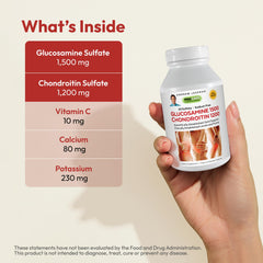 Andrew Lessman Glucosamine 1500 Chondroitin 1200mg bottle open reveals capsules easy to swallow.