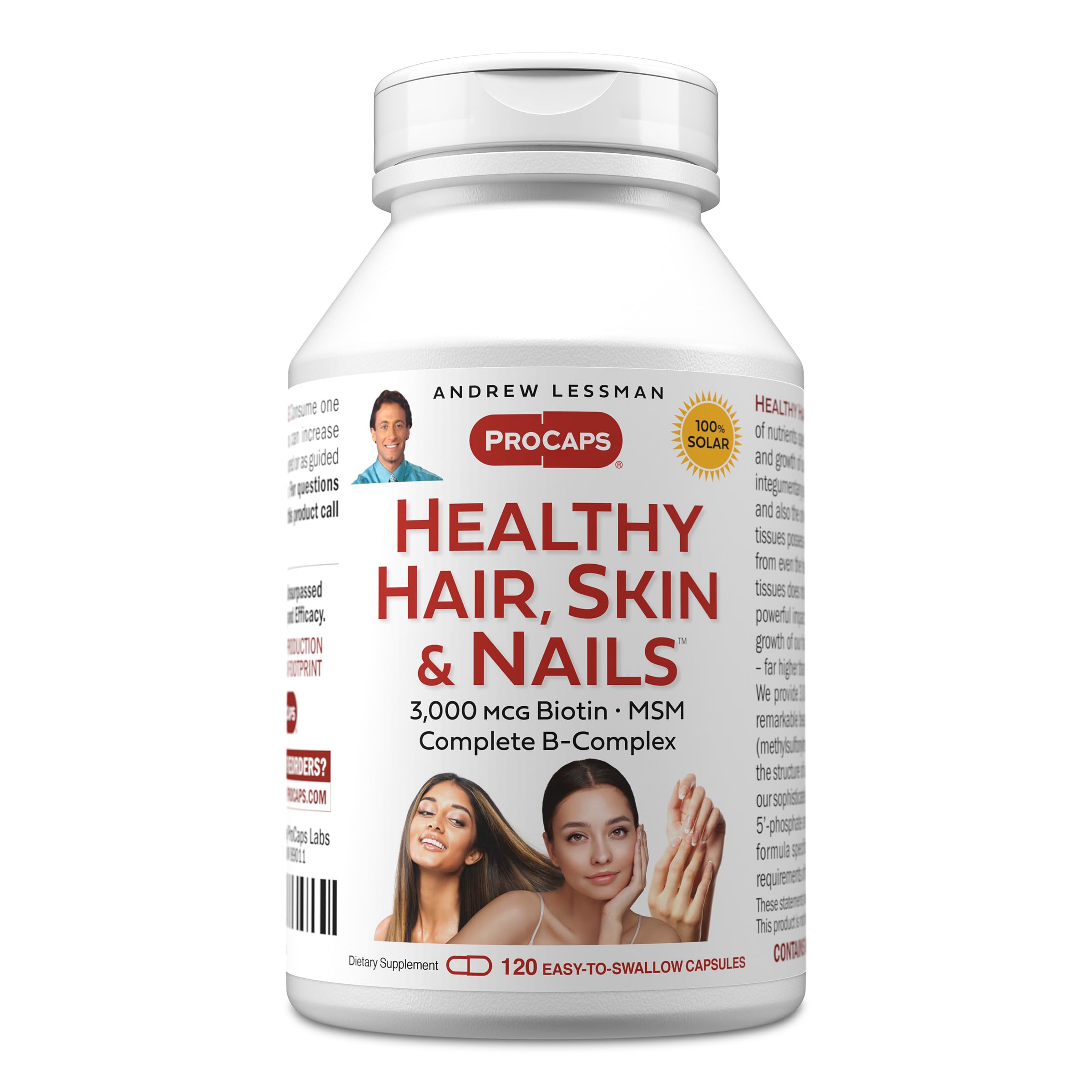 Andrew Lessman Healthy Hair Skin Nails 120 capsules visual focus: growth support for hair, skin and nails