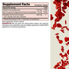 ANDREW LESSMAN Iron Plus capsules: small, easy-to-swallow form for gentle iron supplementation.