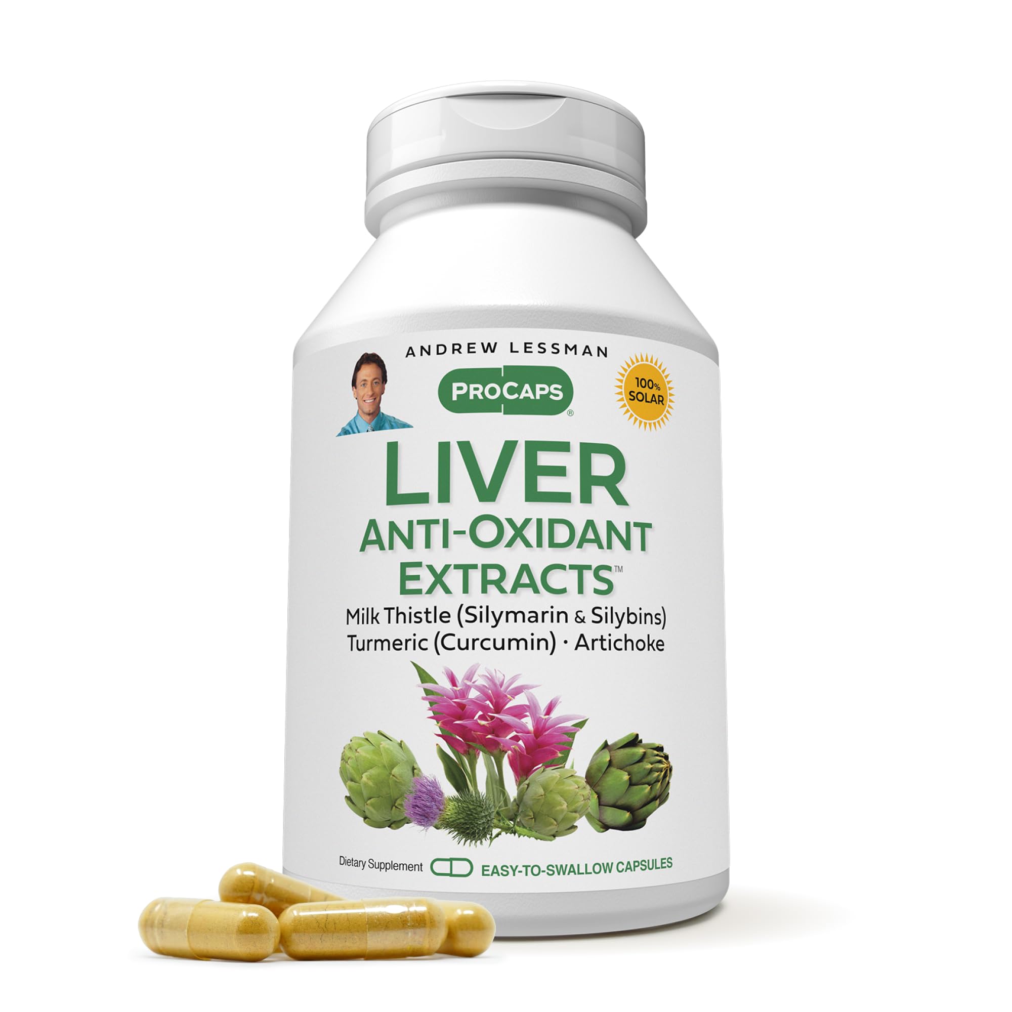 Andrew Lessman Liver Anti-Oxidant Extracts bottle for convenient liver support.