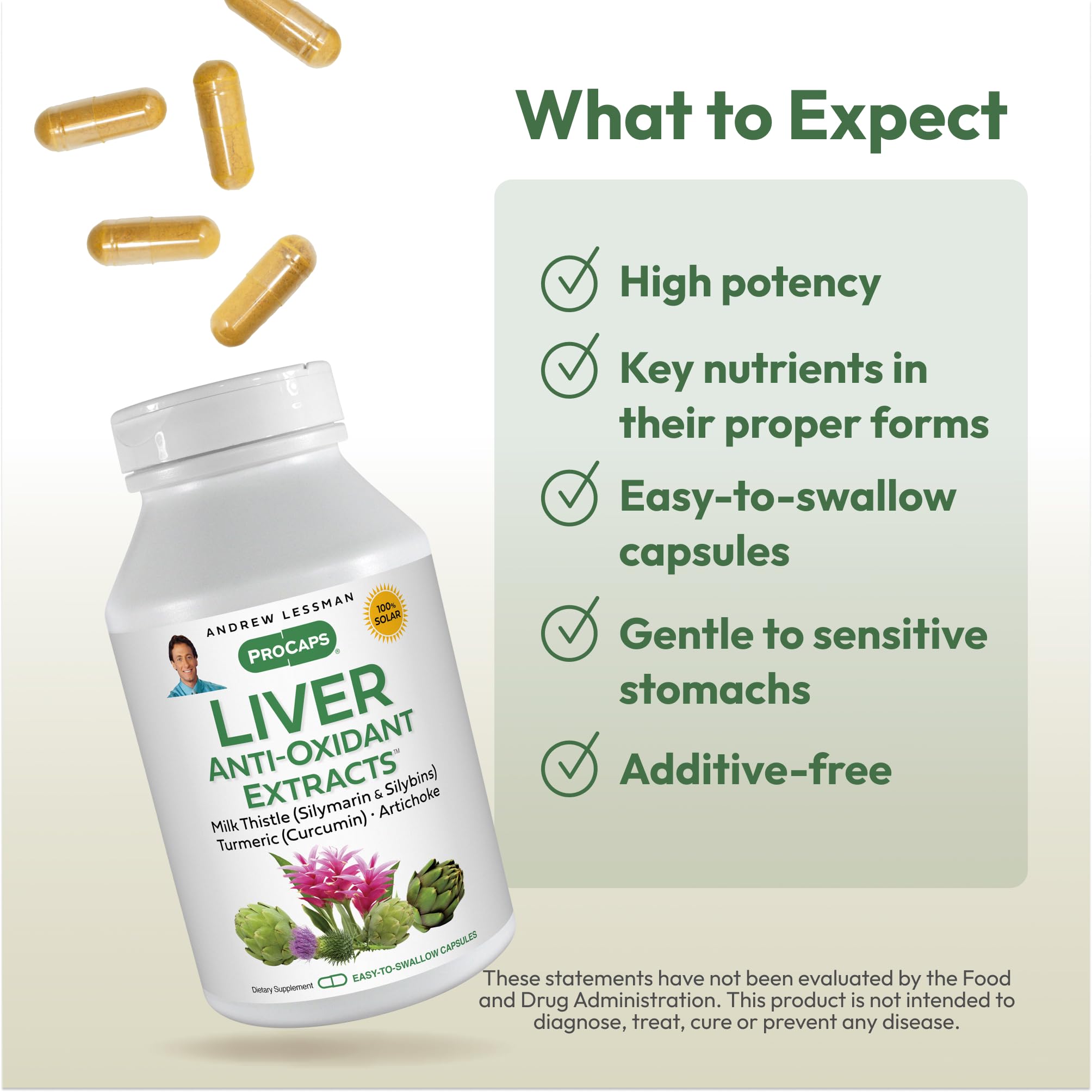 ANDREW LESSMAN Turmeric Curcumin complex illustrating bioactive blend for liver-friendly support