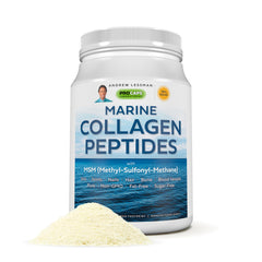 Andrew Lessman Marine Collagen Peptides Powder unflavored dissolves smoothly for daily skin and joint support.