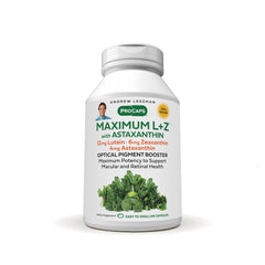 Andrew Lessman Maximum L+Z with Astaxanthin bottle emphasizing protective carotenoids for eye health