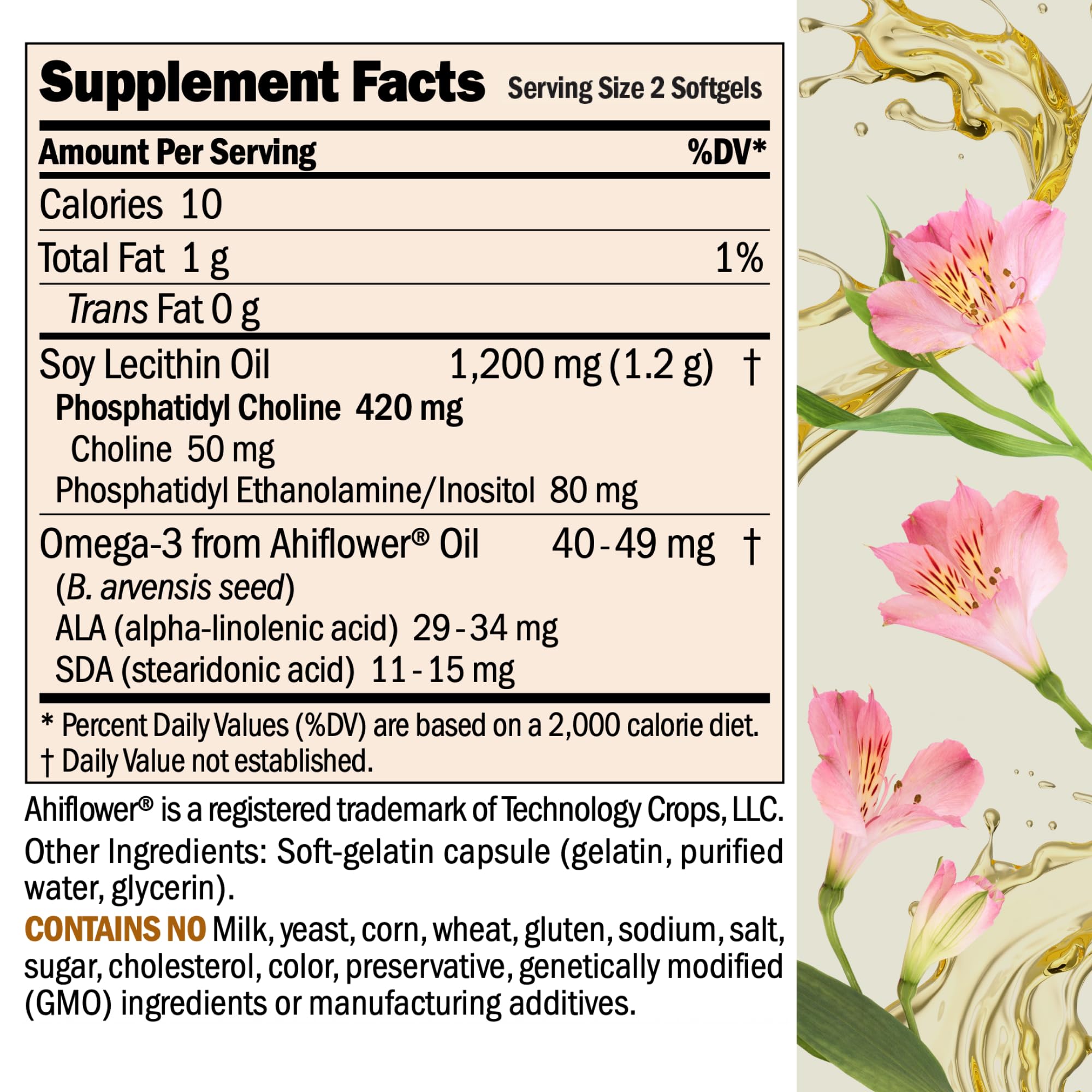 Andrew Lessman PC Liver and Brain 360 softgels capsules close-up, easy daily ingestion.