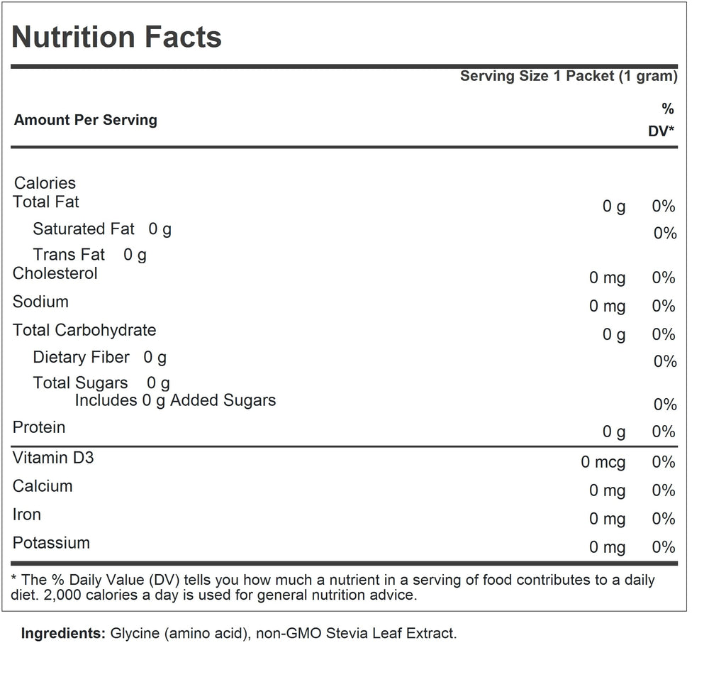 Andrew Lessman Sucress packets beside a coffee cup for sugar-free morning use