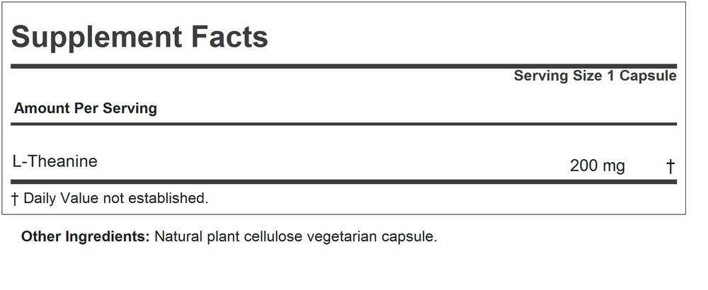 Close-up of ANDREW LESSMAN Theanine capsules for easy daily use.