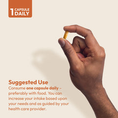 ANDREW LESSMAN Turmeric 400mg packaging image highlights solar-powered production ethics.