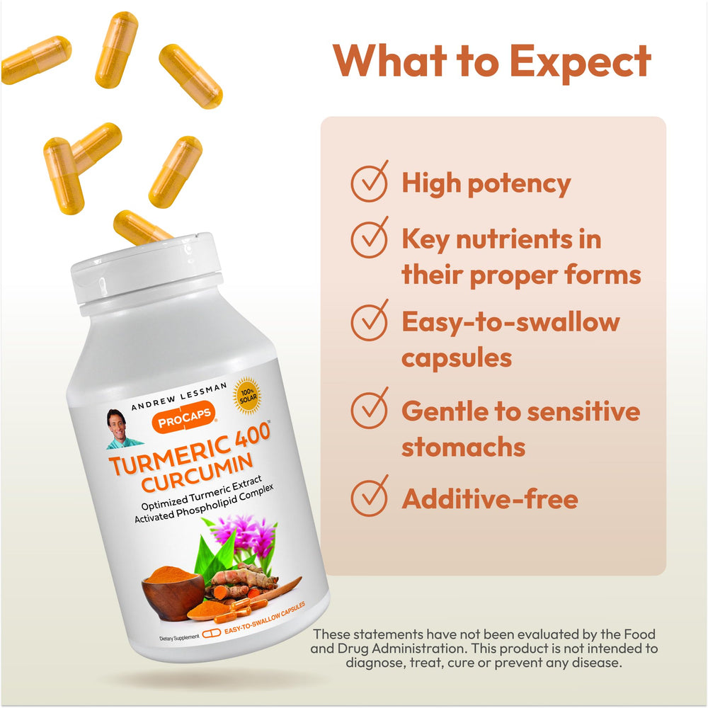 Andrew Lessman Turmeric phospholipid complex and vitamin C for improved nutrient uptake.