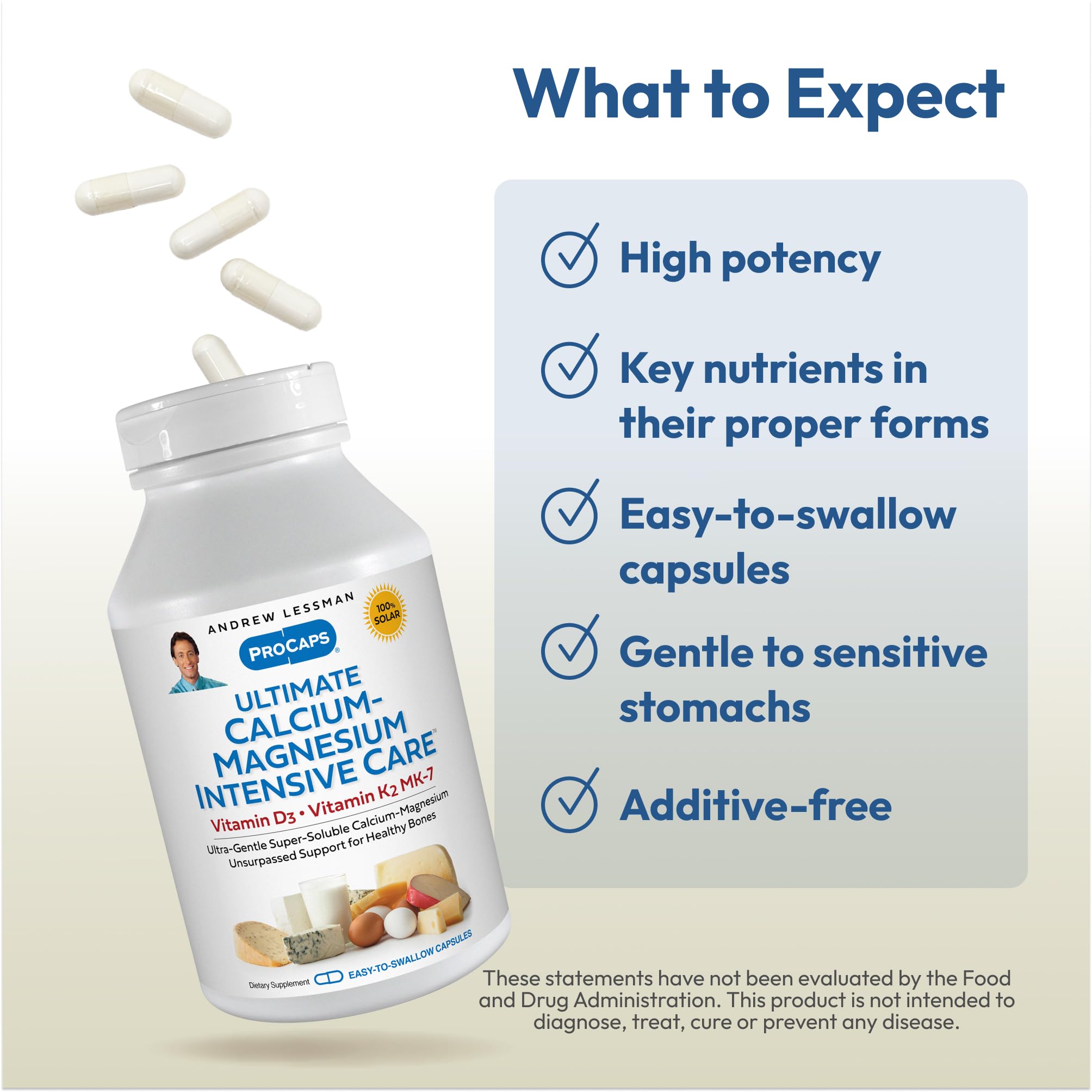 Label highlights Vitamin D3 and K2 MK-7 for comprehensive support.