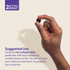 Andrew Lessman Ultimate Eye Support bottle side view showcases easy-to-swallow softgels.
