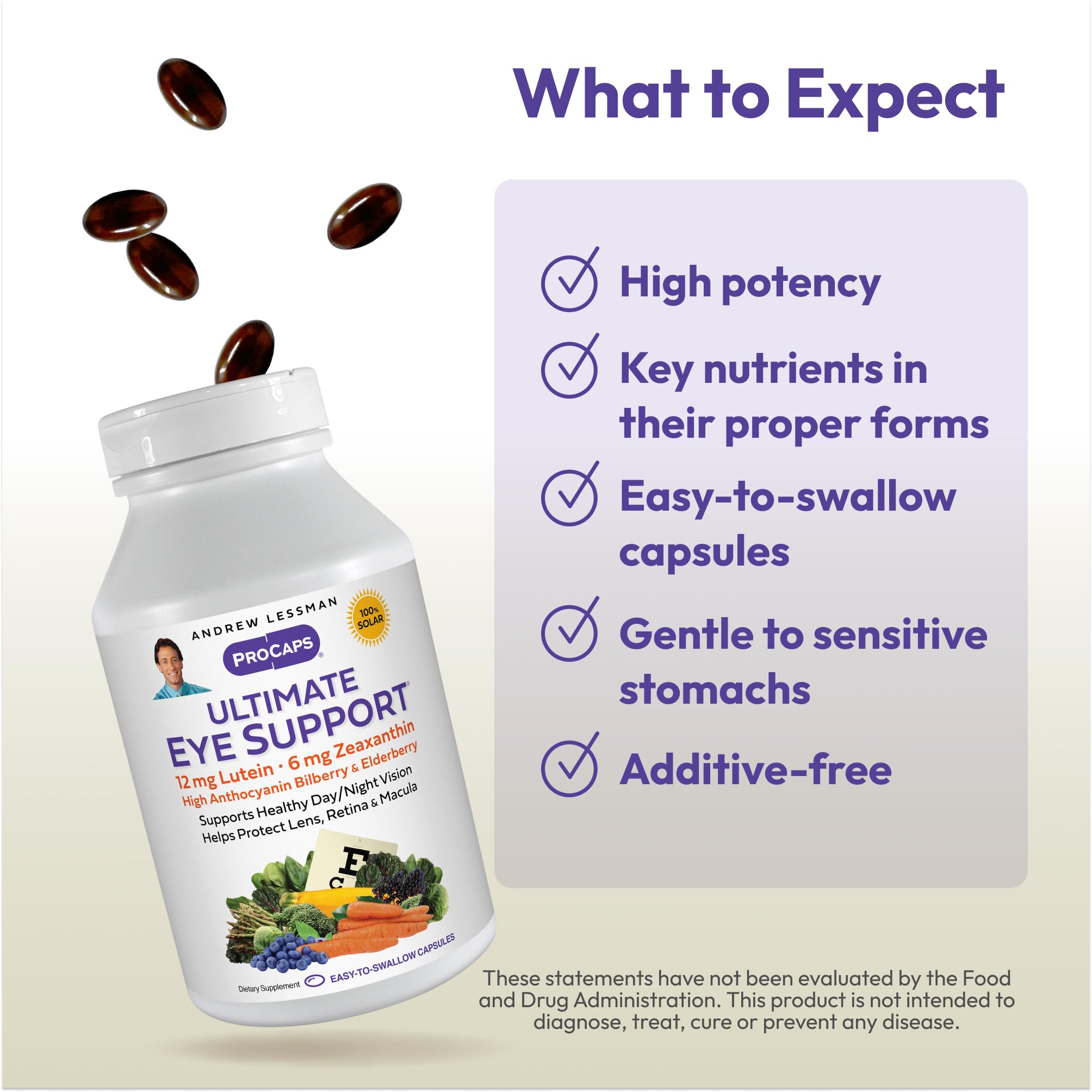 Andrew Lessman Ultimate Eye Support EGCG-rich Green Tea Extract for antioxidant support.