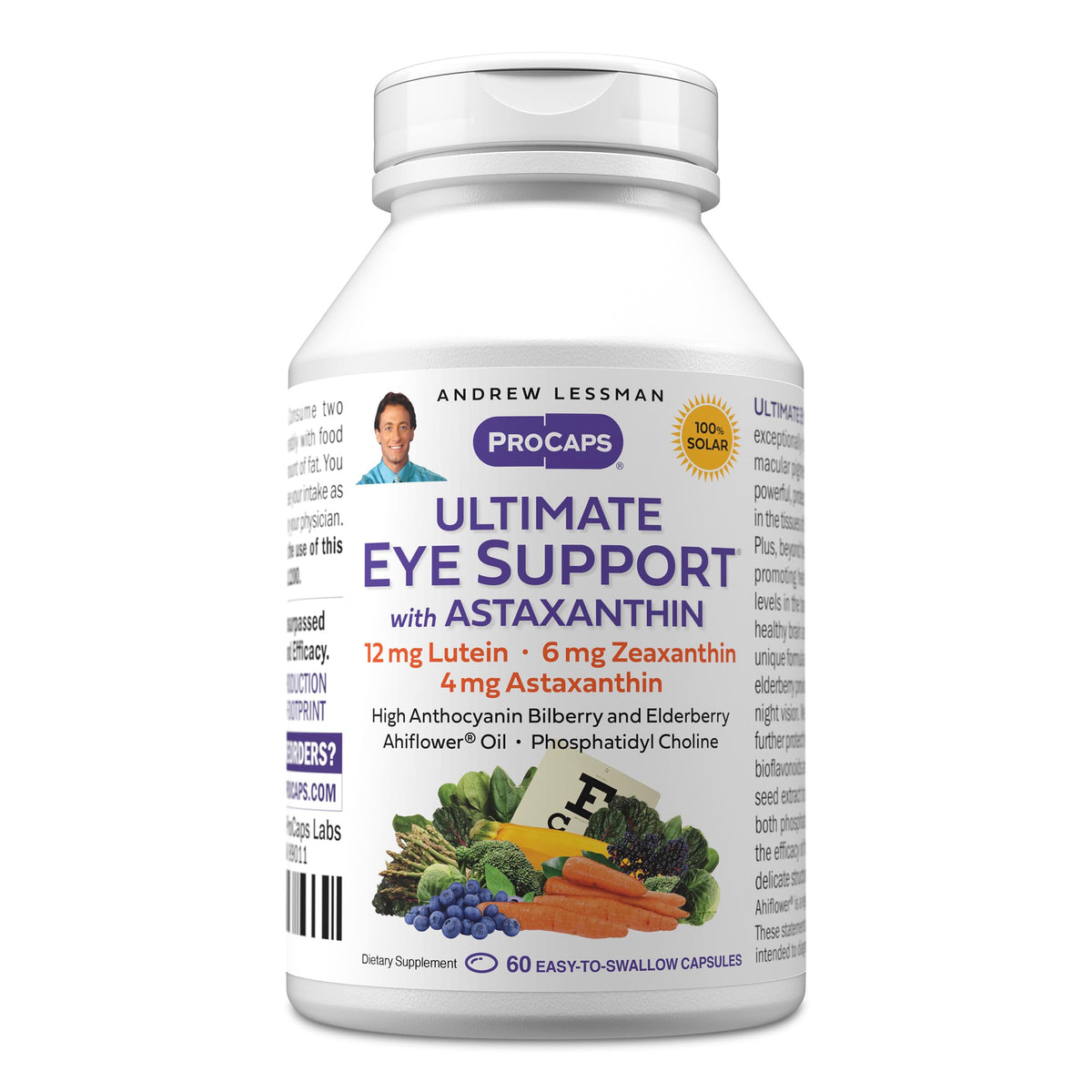 Andrew Lessman Ultimate Eye Support bottle with lutein and zeaxanthin capsules for daily use