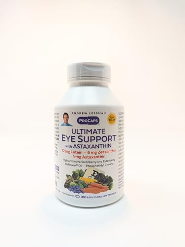 Close-up of capsules highlighting the easy-to-take eye health supplement from Andrew Lessman.