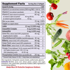 Andrew Lessman Ultimate Eye Support capsules close-up for easy daily dosing