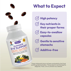 Andrew Lessman Ultimate Eye Support packaging on shelf fits into a daily wellness routine.