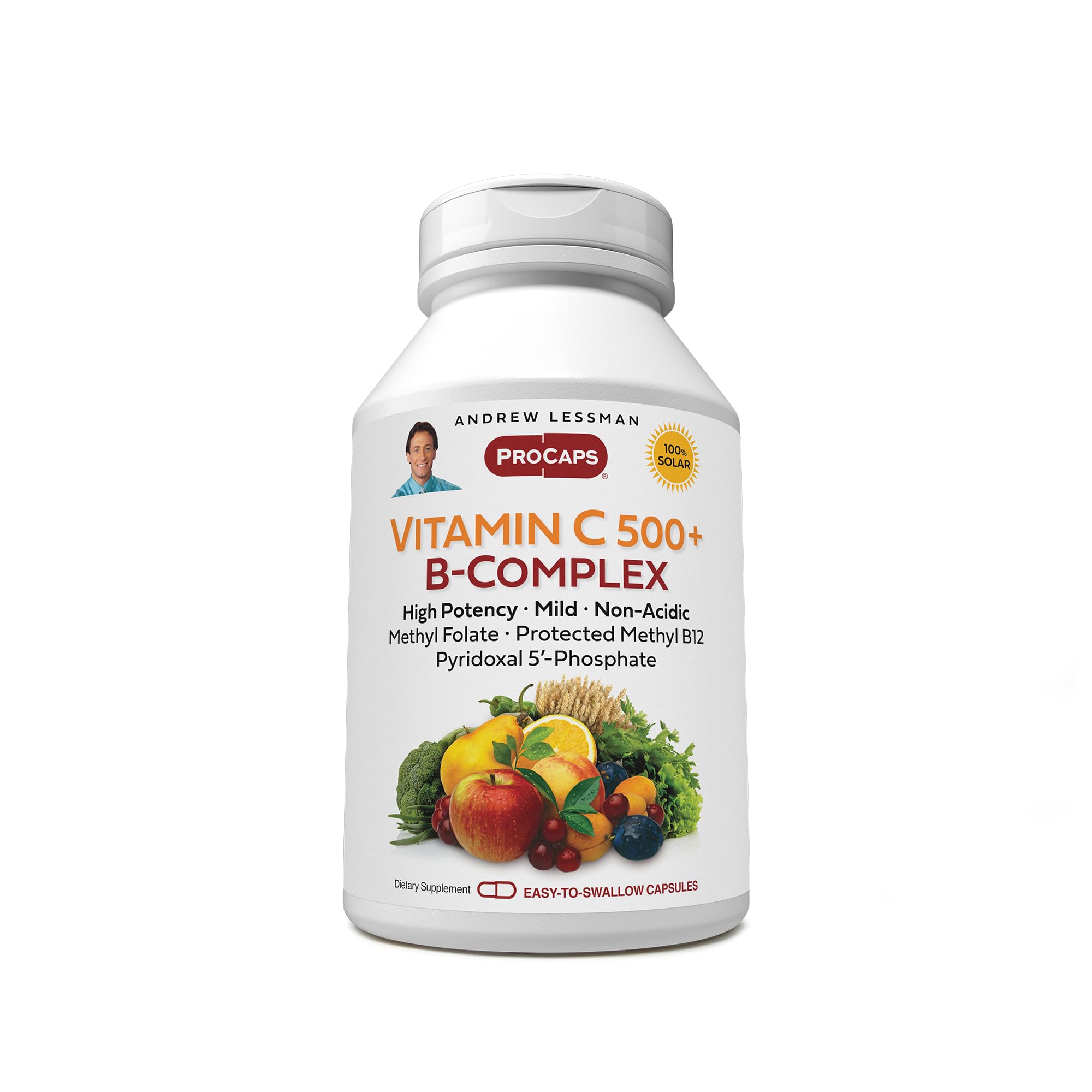 Andrew Lessman Vitamin C 500 Plus B-Complex bottle for daily immune support.