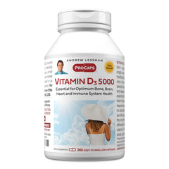 ANDREW LESSMAN Vitamin D3 5000 IU bottle showing high-potency formula for daily bone support