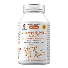 Andrew Lessman Vitamin K2 MK7 bottle front view highlighting quality and calcium support