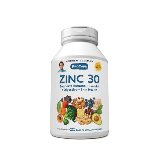 Andrew Lessman Zinc 30mg bottle front for daily immune support