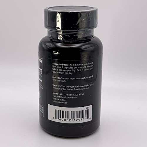 Andro400 capsules close-up emphasizes convenient, steady energy support for busy days.