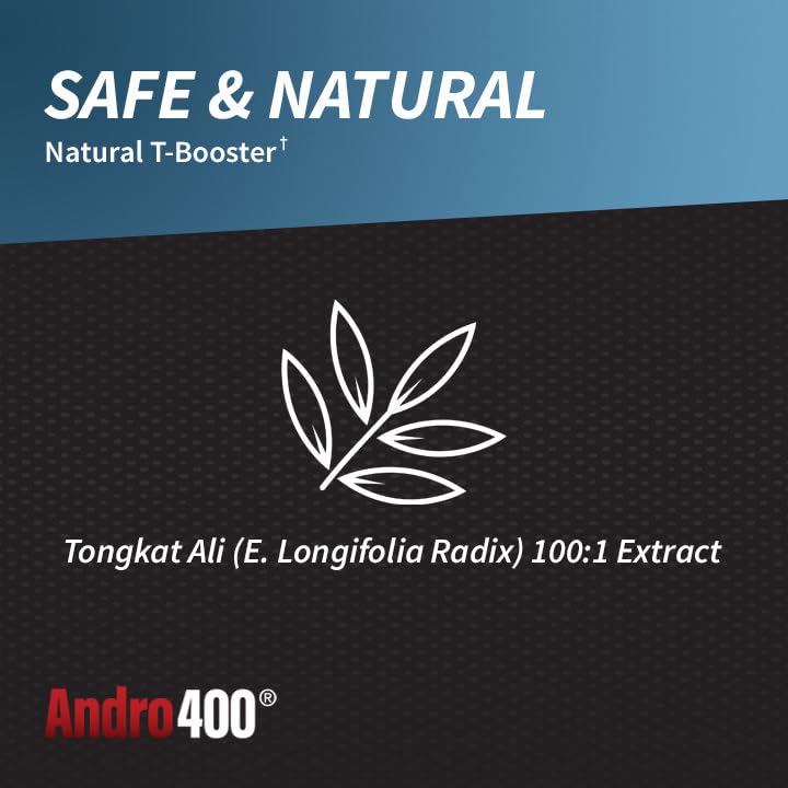 Andro400 capsules side view suggests portable daily wellness routine.