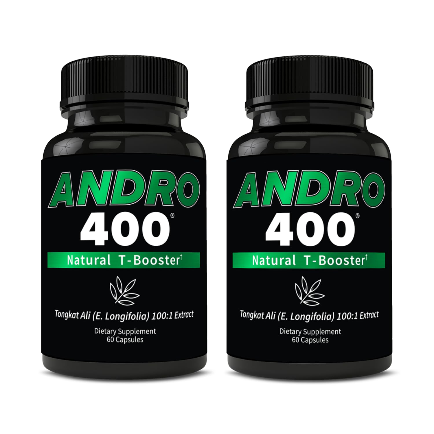 Andro400 bottle with Tongkat Ali 100:1 extract for sustained energy and daily stamina.