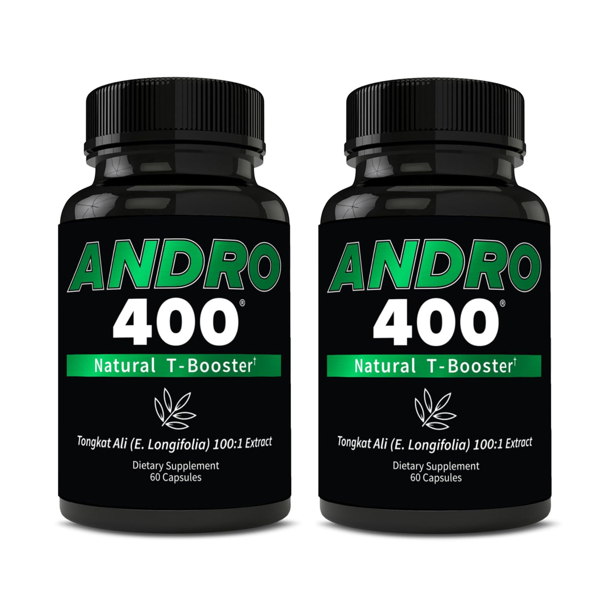 Andro400 bottle with Tongkat Ali 100:1 extract for sustained energy and daily stamina.
