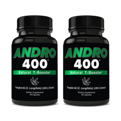 Andro400 bottle with Tongkat Ali 100:1 extract for sustained energy and daily stamina.