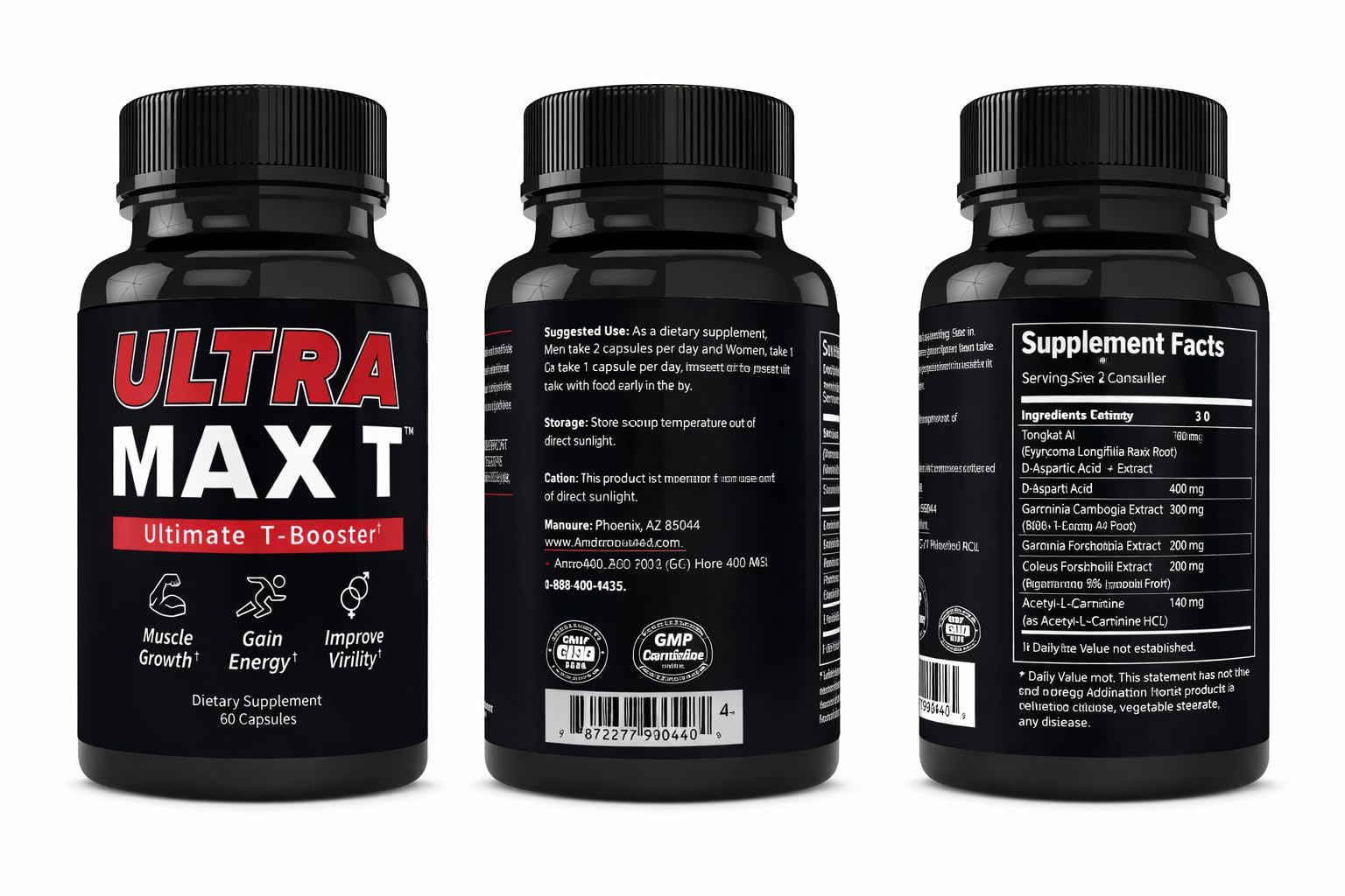 Andro400 Ultra Max T capsules close-up for daily athletic use