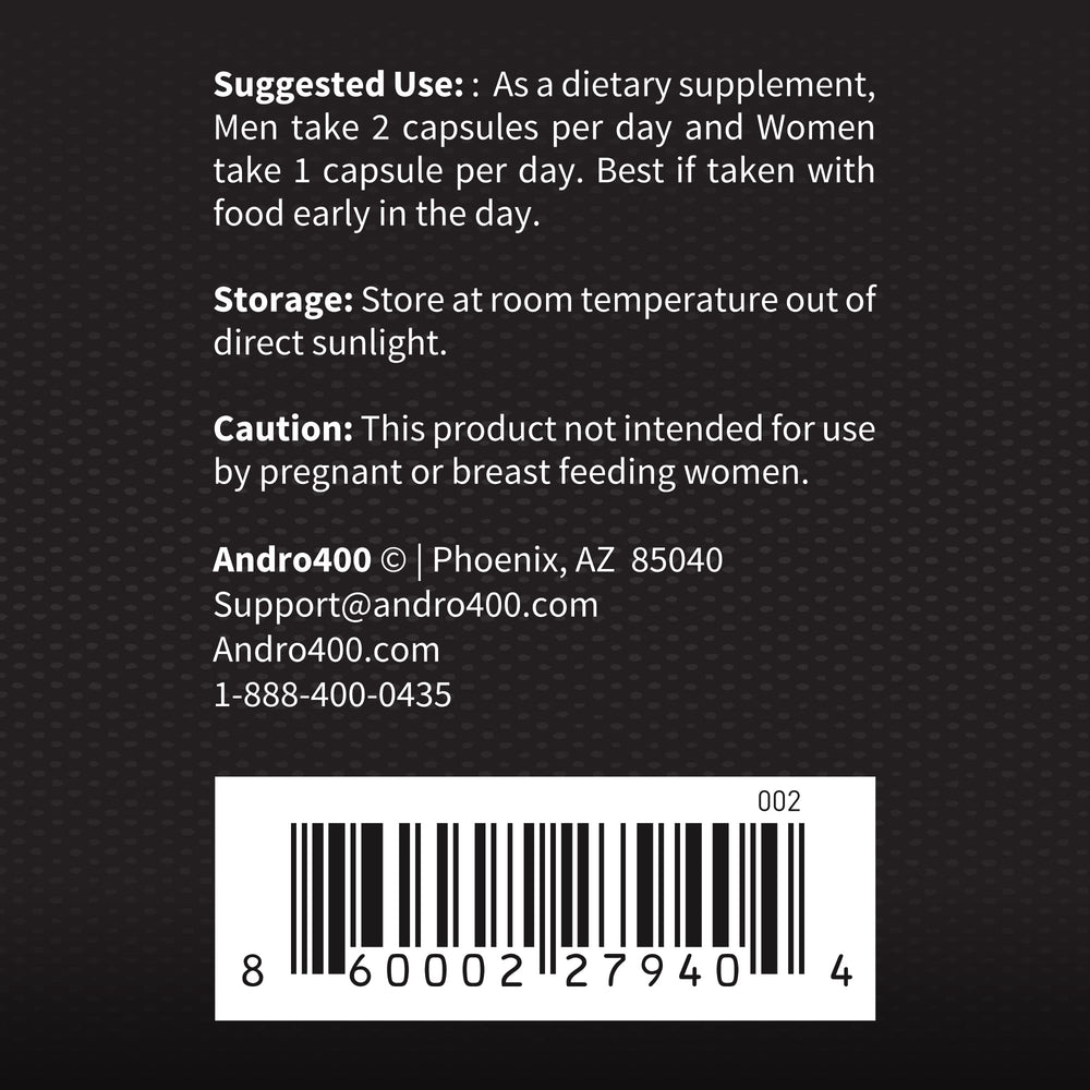 Andro400 Ultra Max T capsules in hand for daily routine.