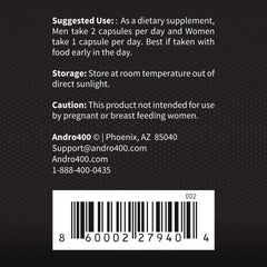 Andro400 Ultra Max T capsules in hand for daily routine.