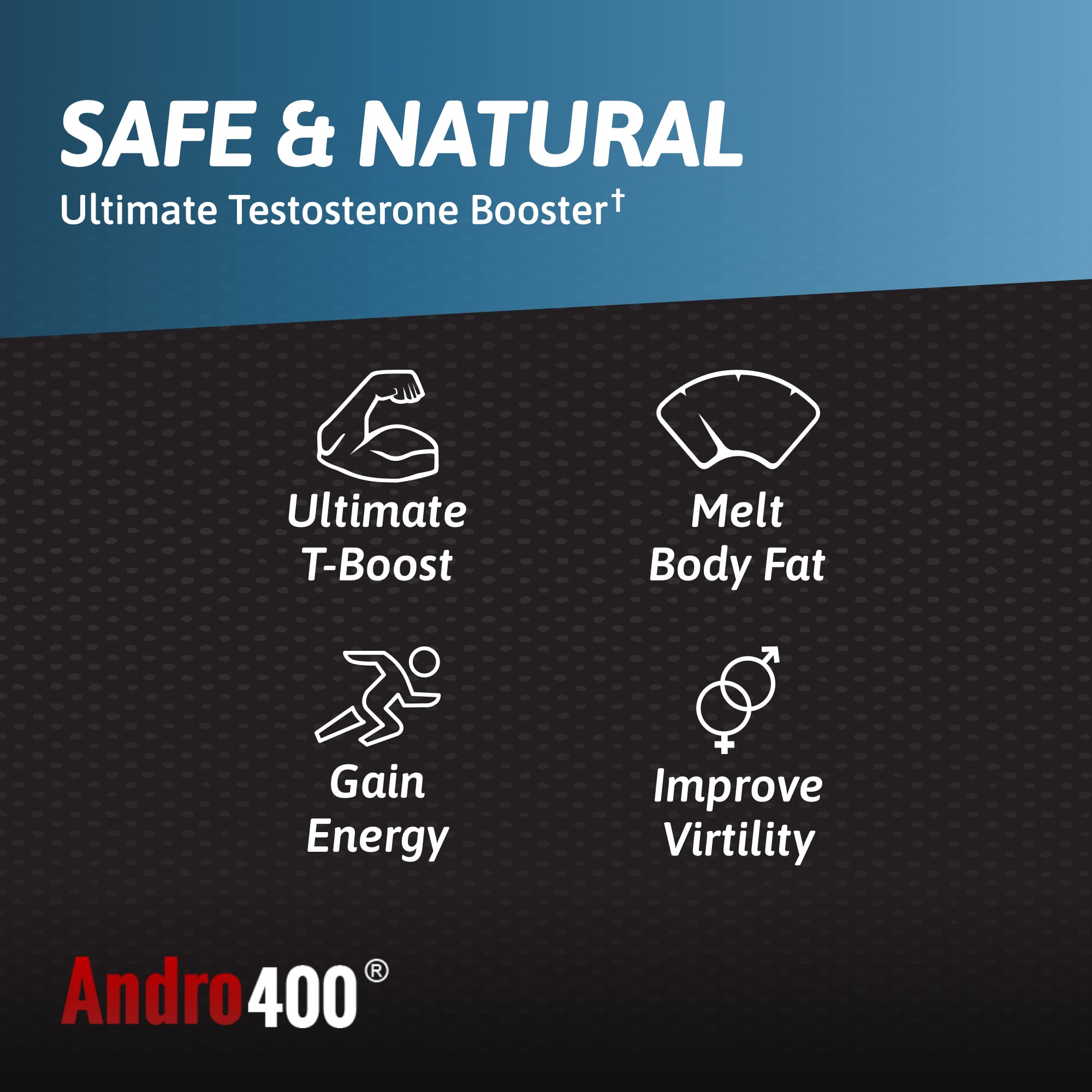 Andro400 Ultra Max T packaging on shelf indicating everyday vitality.