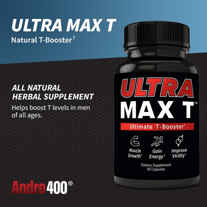 Andro400 UltraMax T packaging and box for convenient daily supplementation