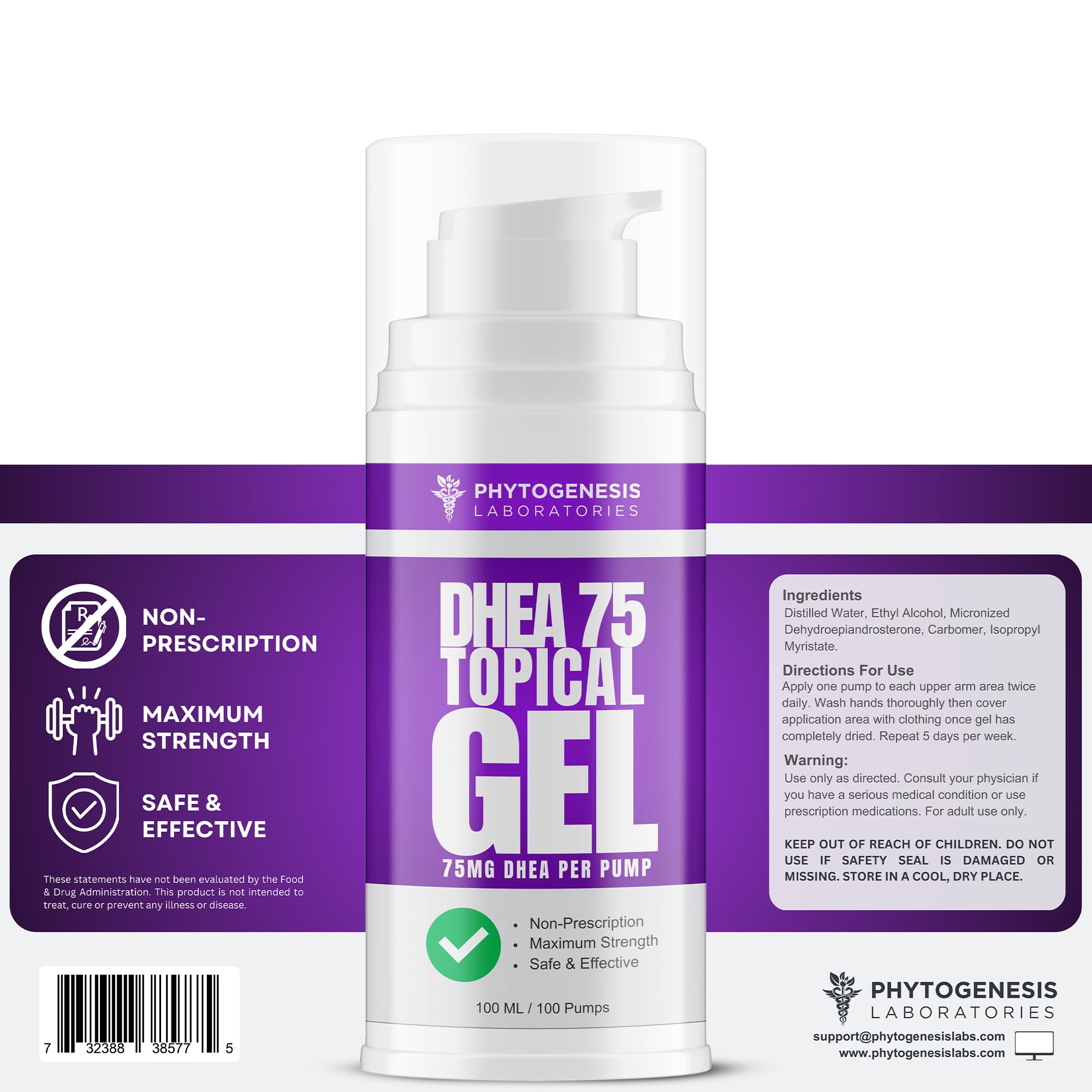ANDROGENESIS DHEA 75 application area on skin highlights topical absorption benefits