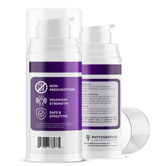 ANDROGENESIS DHEA 75 bottle label showing easy daily topical gel