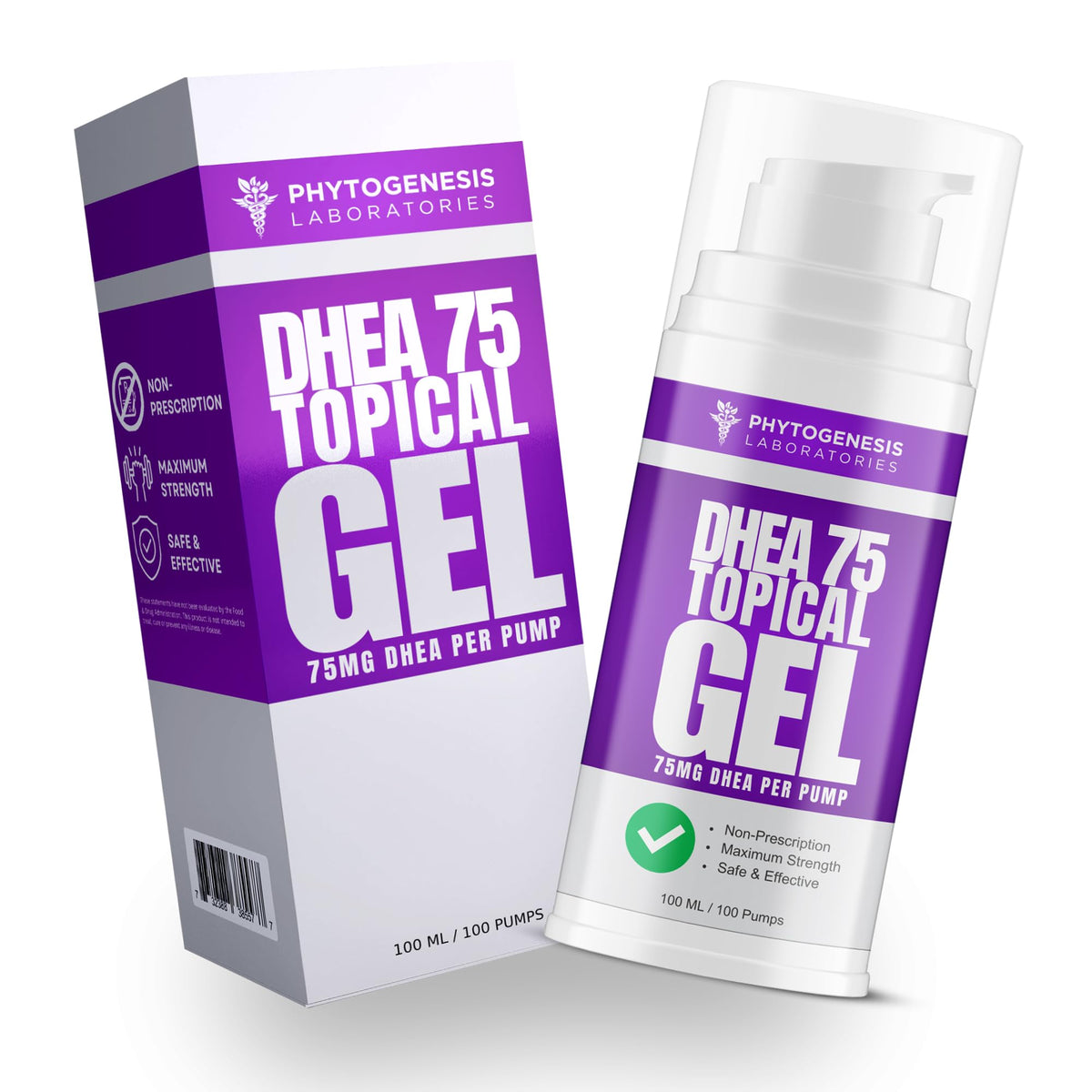 ANDROGENESIS DHEA 75 pump on arm for topical delivery