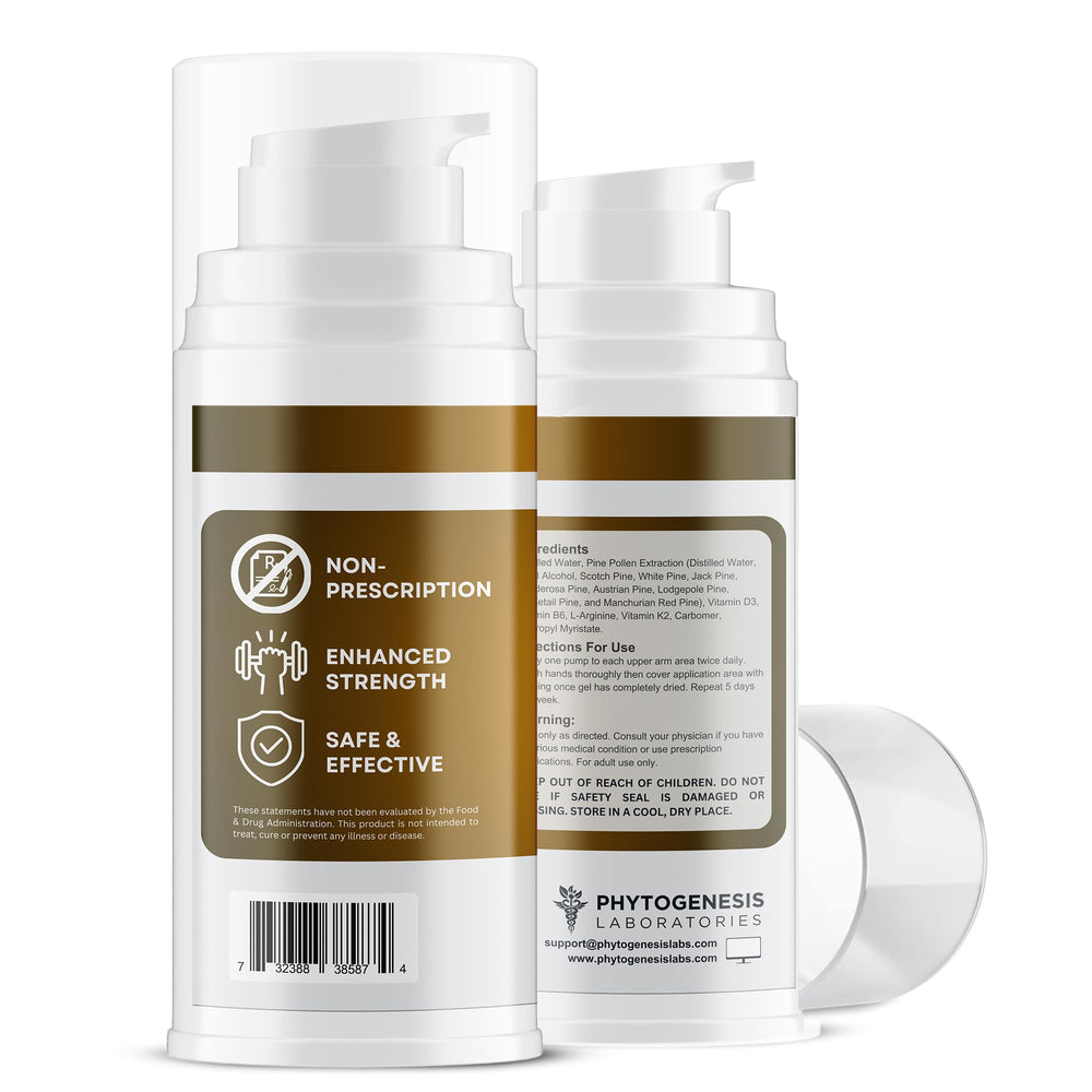 ANDROGENESIS Enhanced Formula gel on forearm during application
