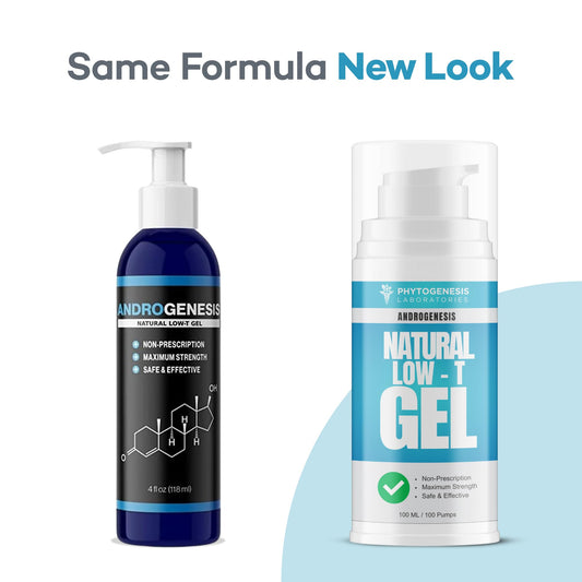 Androgenesis gel applied to the shoulder for convenient twice-daily routine.