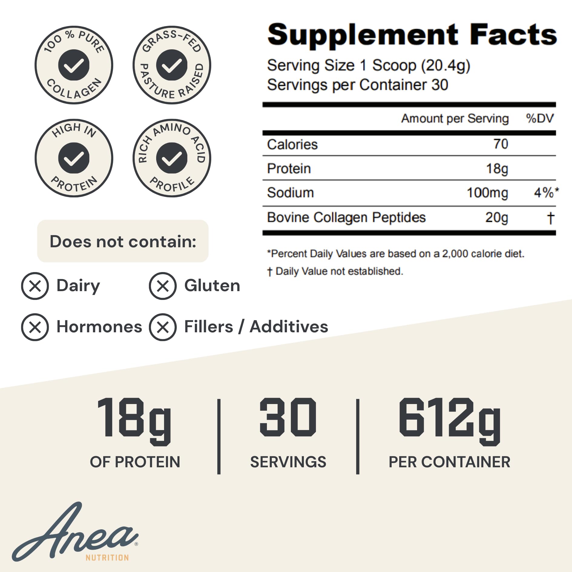 Anea Collagen Peptides in hot coffee showing flavorless integration