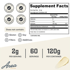 Anea Colostrum unflavored dispensing scoop for precise dosing.