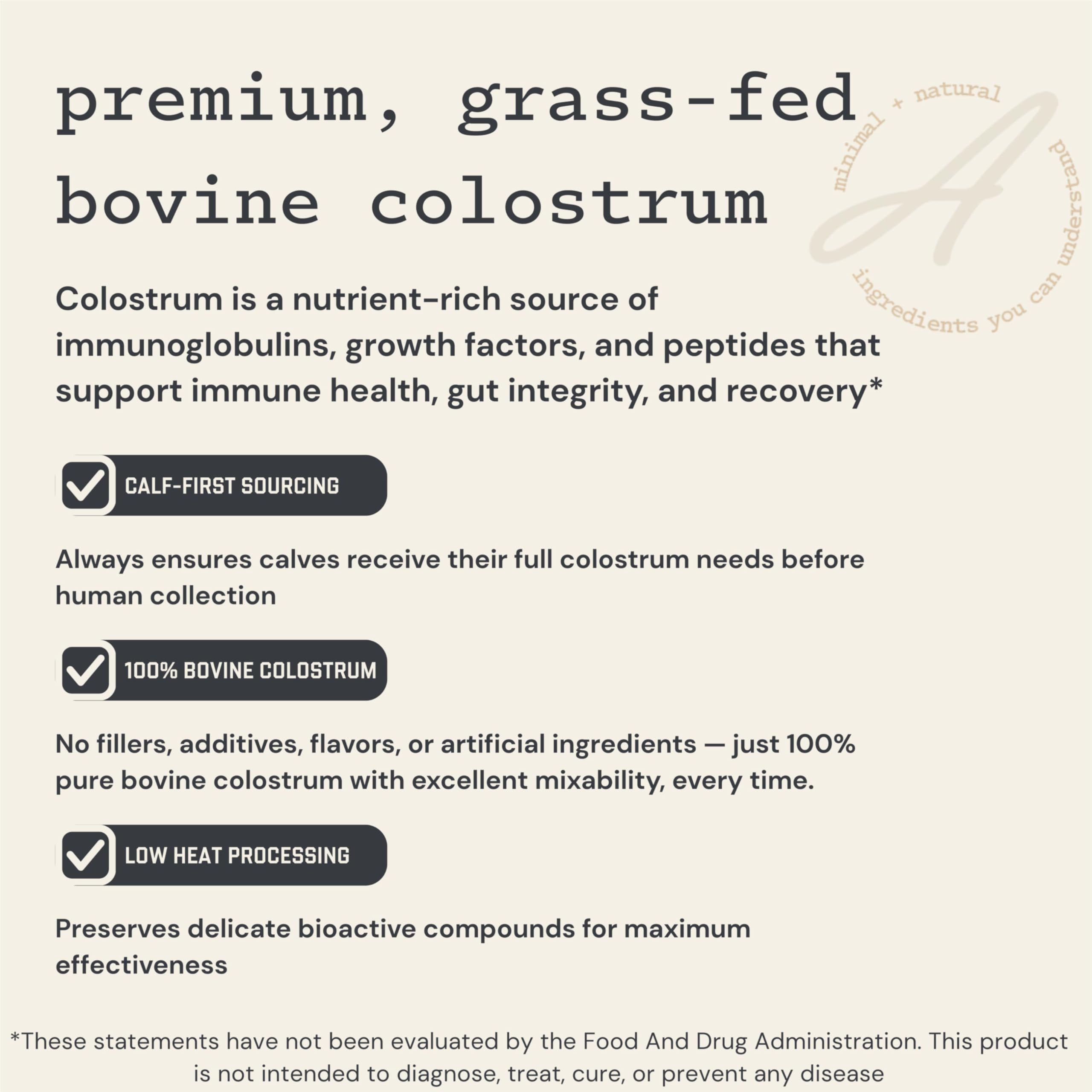 Anea Colostrum unflavored shake glass showing smooth mixing and neutral taste.