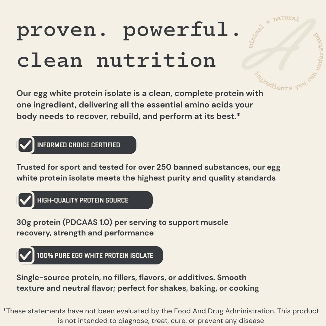 Anea Nutrition egg white protein shake poured into glass for smooth, clean tasting drinks.
