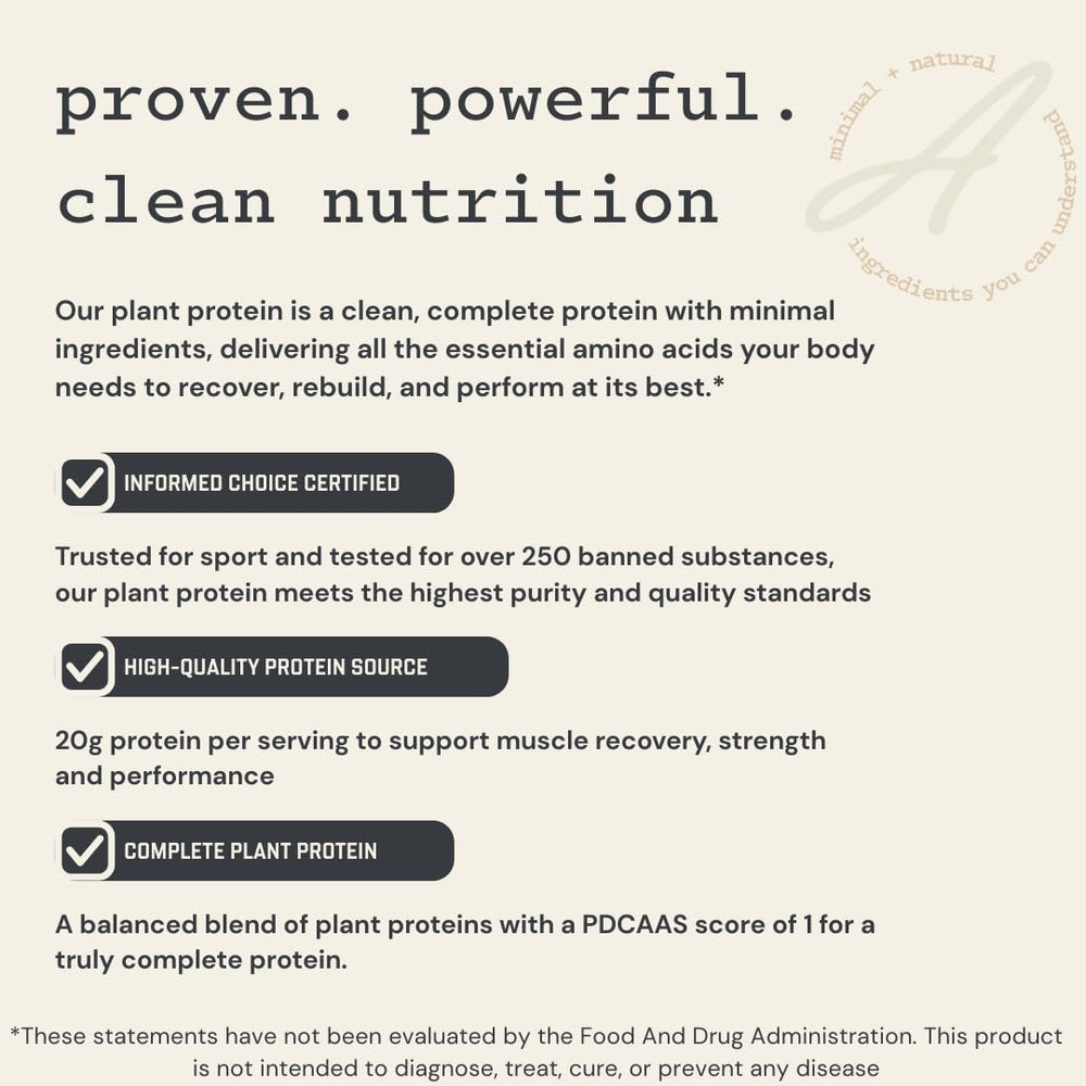 Anea Nutrition Plant Protein Vanilla scoop beside powder for quick servings.