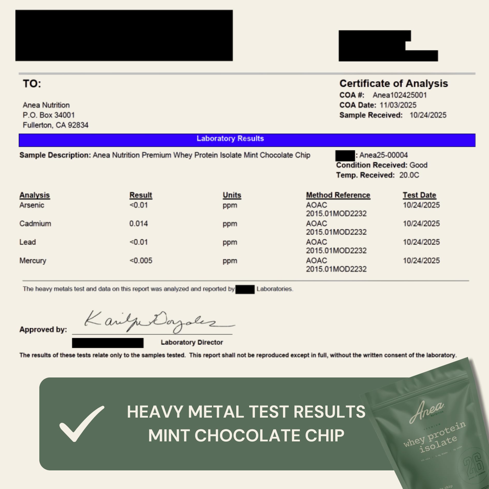 Nutrition label shows gluten-free and soy-free attributes for sensitive diets